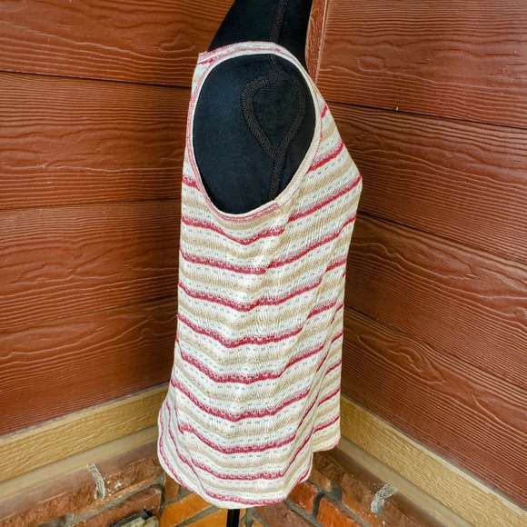 umgee shimmery striped knit tank top women's size large - Picture 8 of 11